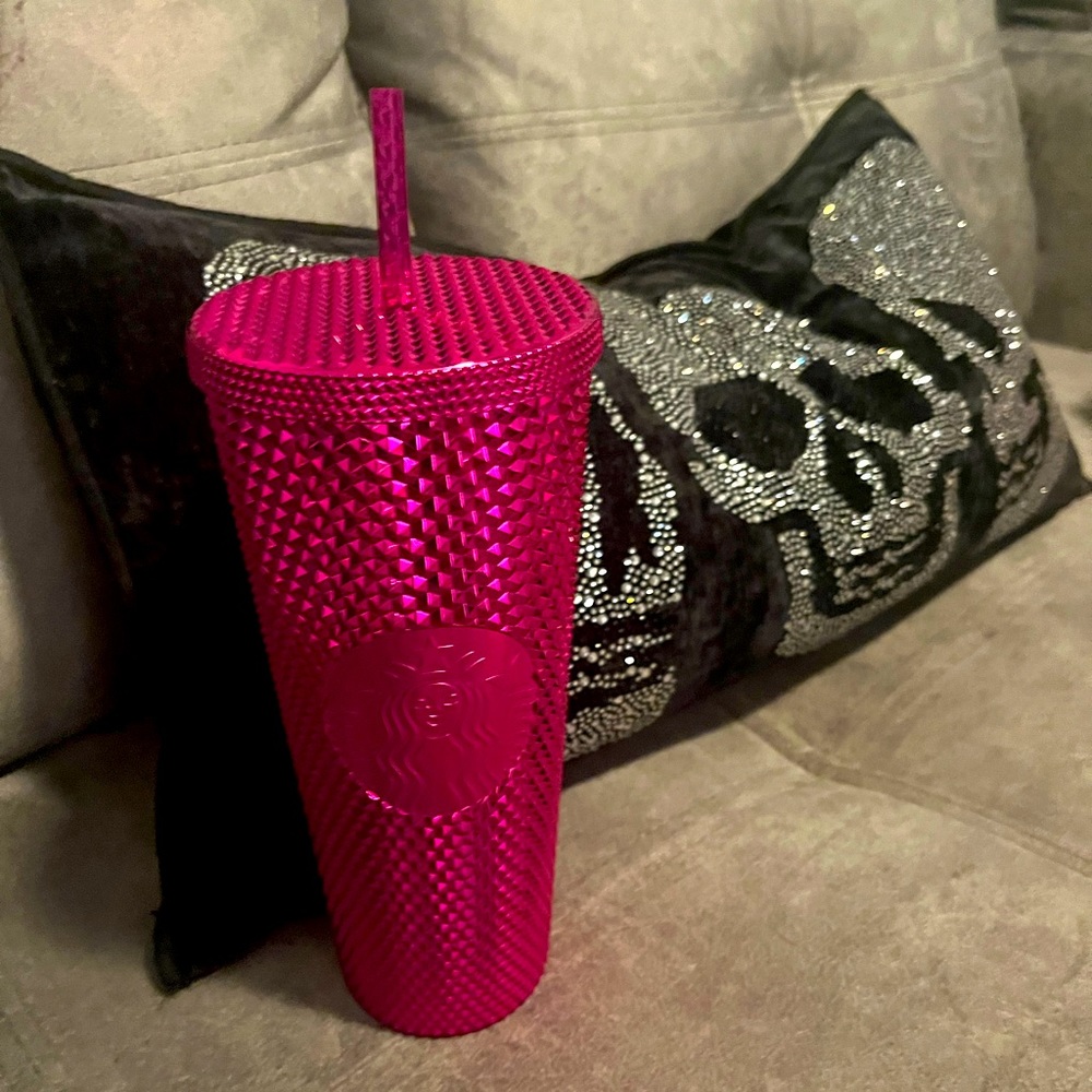 2022 Christmas Starbucks hot pink metallic tumbler
